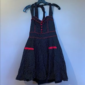 Hell Bunny red and black polka dot pinup dress